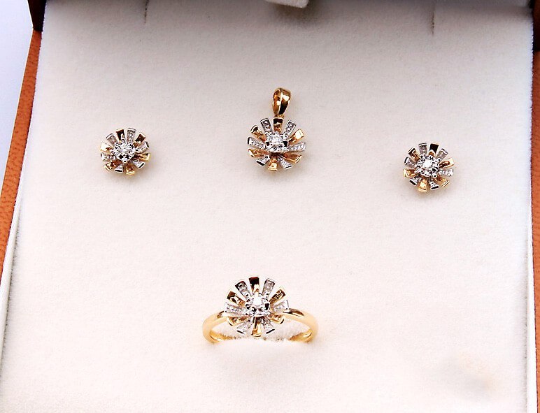 Emaga Złoty pierścionek PXD1876 - Diament